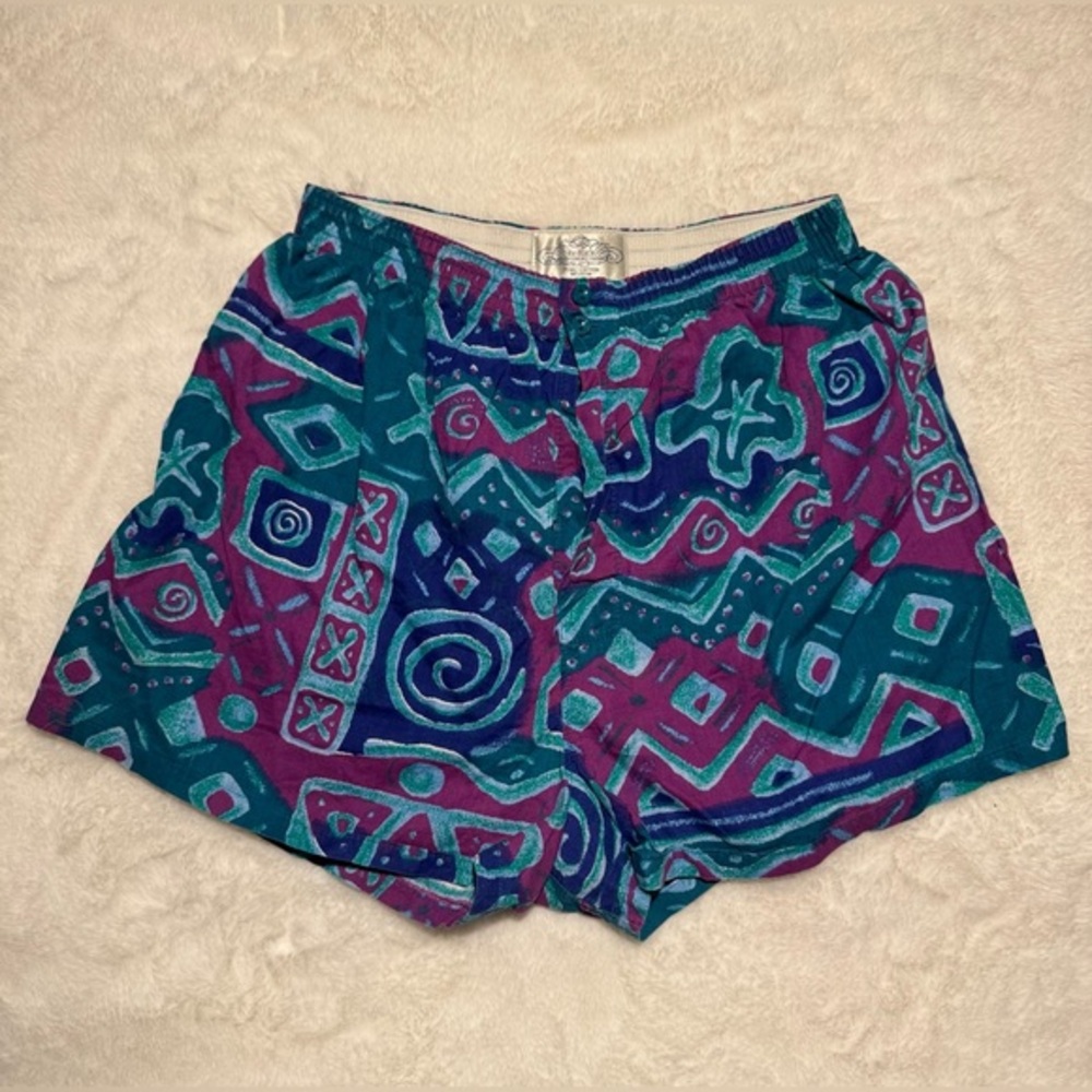 VINTAGE 80s Men’s Pure Cotton Boxers Crazy Patterned Boxers